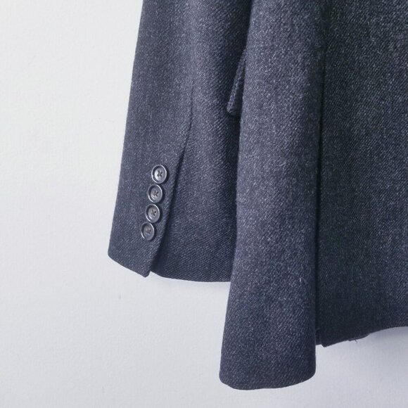 J Crew Blazer Mens 40L Gray Ludlow Wool Suit Jacket Sport Coat Preppy EUC - Picture 3 of 6